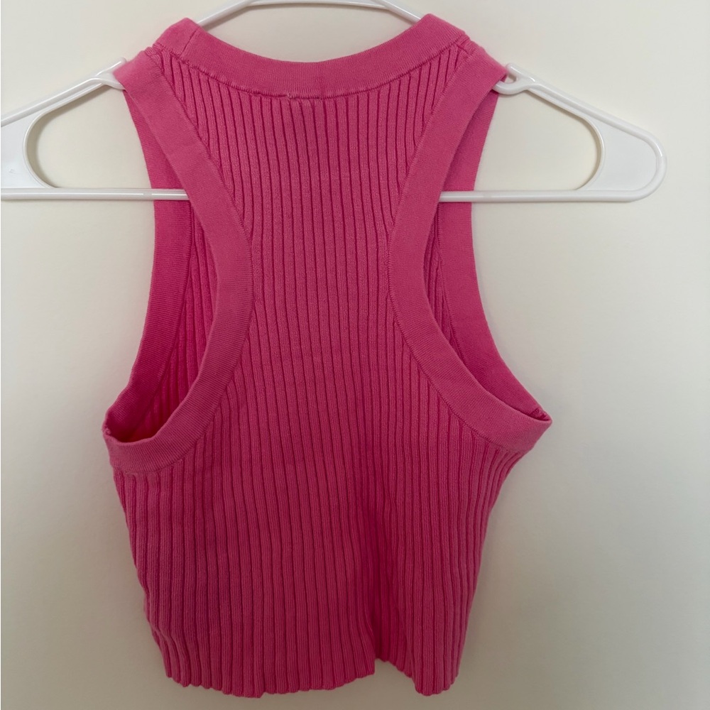 H&M Pink Ribbed Tank Top - Picture 2 of 2